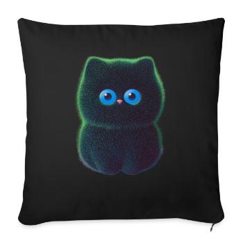 Feed Me Human, Chemise d’amoureux des chats, Sacs, Chemise, Débardeur - Housse de coussin décorative 45 x 45 cm - noir - Devant
