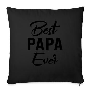 bester Papa aller Zeiten - Sofakissenbezug 45 x 45 cm - Schwarz - Vorne