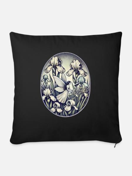Iris-Fee - Sofakissenbezug 45 x 45 cm - Schwarz