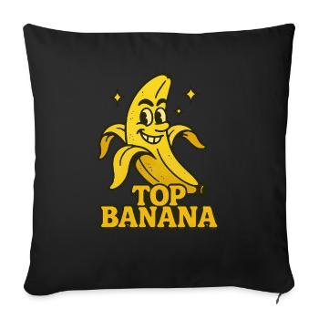 Top Banana - Sofa pillowcase 17,3'' x 17,3'' (45 x 45 cm) - black - Front
