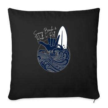 Sunny Beach Rock n Roll - OCENBLUE COLLECTION - Sofakissenbezug 45 x 45 cm - Schwarz - Vorne