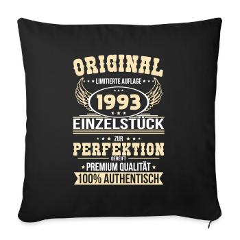 30th birthday - Original 1993 unique piece - Sofa pillowcase 17,3'' x 17,3'' (45 x 45 cm) - black - Front