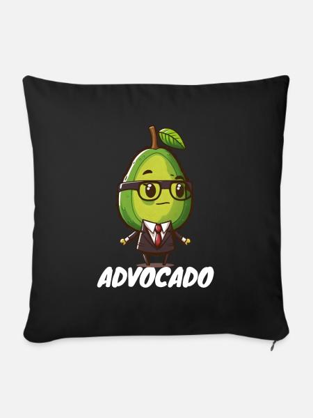 Avocado Anwalt Advokat Jurist Rechtsanwalt Vegan - Pudebetræk 45 x 45 cm - sort