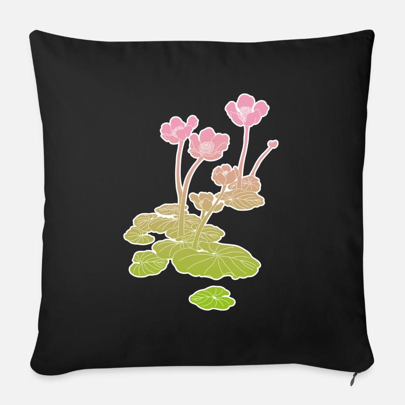 Water Lily - Sofakissenbezug 45 x 45 cm - Schwarz