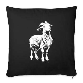 Ziege Goat - Sofakissenbezug 45 x 45 cm - Schwarz - Vorne
