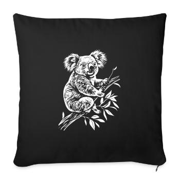 Koala Minimal - Sofa pillowcase 17,3'' x 17,3'' (45 x 45 cm) - black - Front