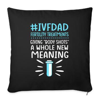 Embryo Transfer Tag Fötus - Sofakissenbezug 45 x 45 cm - Schwarz - Vorne