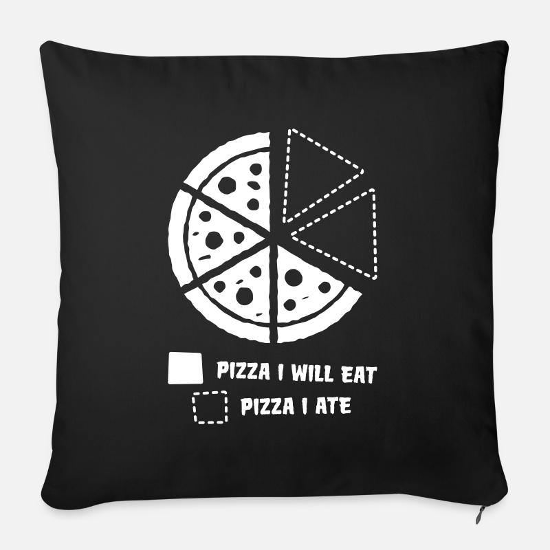 Funny Pizza Pie Chart Pizza I Will Eat Food Pizz - Sofakissenbezug 45 x 45 cm - Schwarz