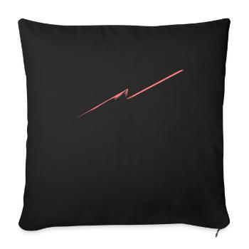 Abstract Lines / Line / Pattern / Trend / Red - Sofa pillowcase 17,3'' x 17,3'' (45 x 45 cm) - black - Front