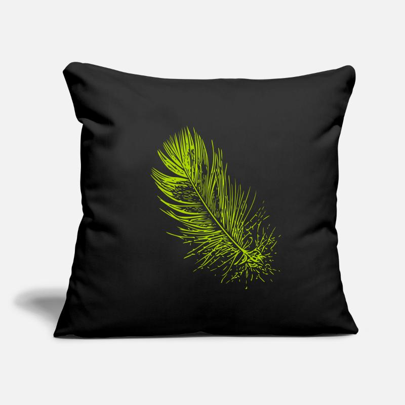 Abstract feather / line / green / pattern Sofa pillowcase 17,3'' x 17,3'' (45 x 45 cm)