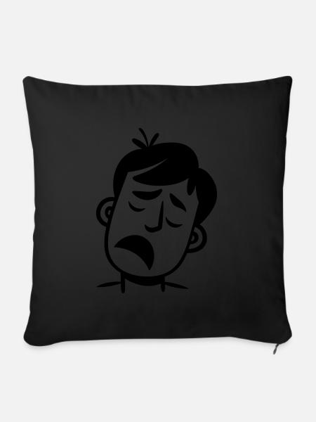 Ermüdung - Sofakissenbezug 45 x 45 cm - Schwarz