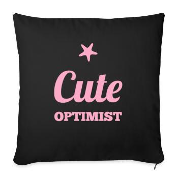 Grandson Gift Idea - Sofa pillowcase 17,3'' x 17,3'' (45 x 45 cm) - black - Front