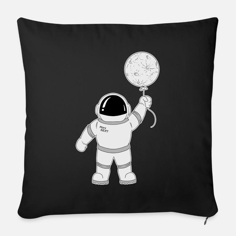 Spaceman Astronaut - Sofakissenbezug 45 x 45 cm - Schwarz