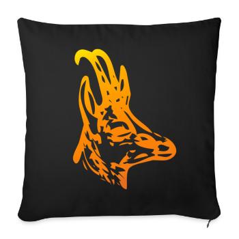 Gams Bock - Sofa pillowcase 17,3'' x 17,3'' (45 x 45 cm) - black - Front