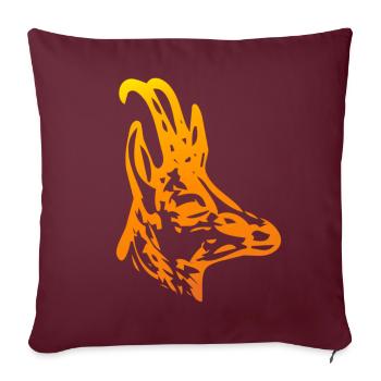 Gams Bock - Sofakissenbezug 45 x 45 cm - Burgunderrot - Vorne