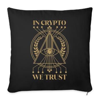 Dans Crypto We Trust Crypto Crypte - Housse de coussin décorative 45 x 45 cm - noir - Devant