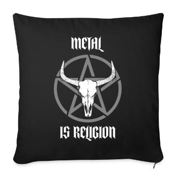 Death Metal Pentagram Satan - Housse de coussin décorative 45 x 45 cm - noir - Devant