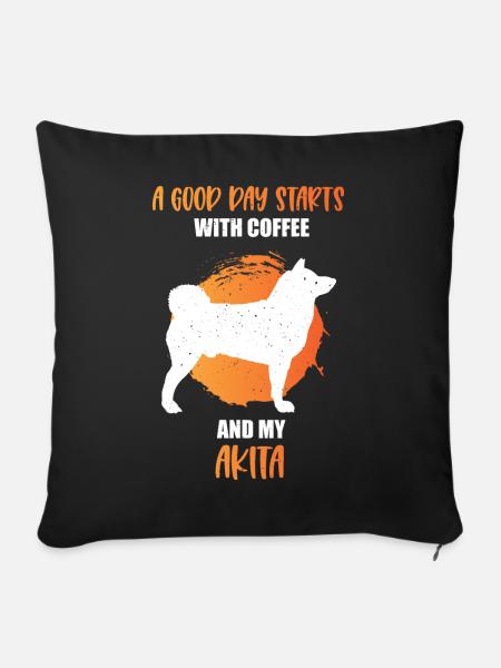 Akita - Sofakissenbezug 45 x 45 cm - Schwarz