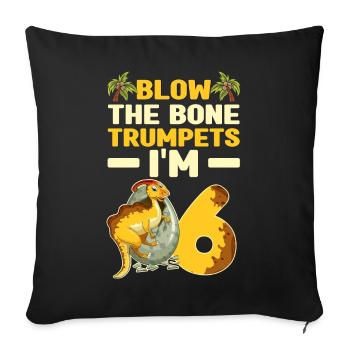 Dinosaur Children's Birthday - Sofa pillowcase 17,3'' x 17,3'' (45 x 45 cm) - black - Front