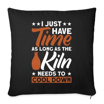 Poterie Töpfern Töpfer Töpferei - Housse de coussin décorative 45 x 45 cm - noir - Devant