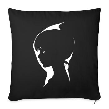Gothic Girl Dark Fairytale Goth Occult Women Batc - Housse de coussin décorative 45 x 45 cm - noir - Devant