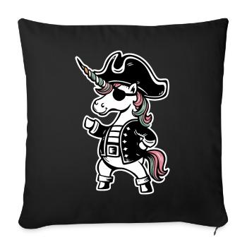 Licorne Licornes Créatures mythiques Mystique - Housse de coussin décorative 45 x 45 cm - noir - Devant