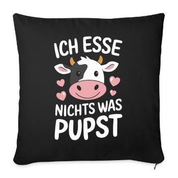 Végétarien Végétalien Végétarien Végétarien - Housse de coussin décorative 45 x 45 cm - noir - Devant