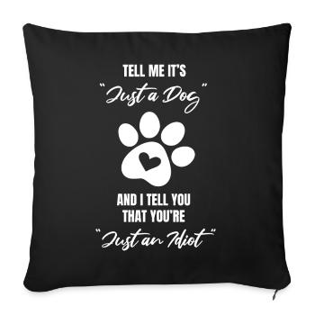Dog Walking Dog Playground Dog Trainer Paw Wau - Sofa pillowcase 17,3'' x 17,3'' (45 x 45 cm) - black - Front