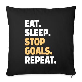 GOALKEEPER: Stop Goals - Sofakissenbezug 45 x 45 cm - Schwarz - Vorne