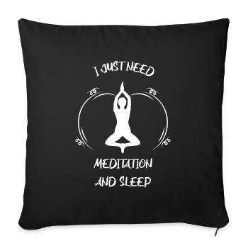 Meditaion - Sofakissenbezug 45 x 45 cm - Schwarz - Vorne