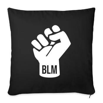 Black Lives Matter Fist - Sofa pillowcase 17,3'' x 17,3'' (45 x 45 cm) - black - Front