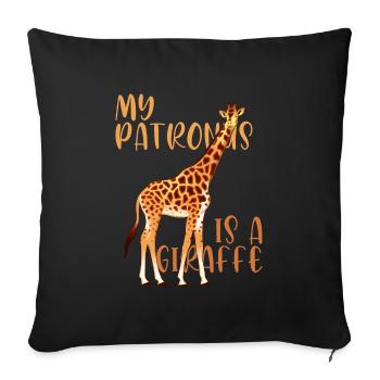 Giraffe Giraffe Giraffe Lover Funny Happening - Sofa pillowcase 17,3'' x 17,3'' (45 x 45 cm) - black - Front