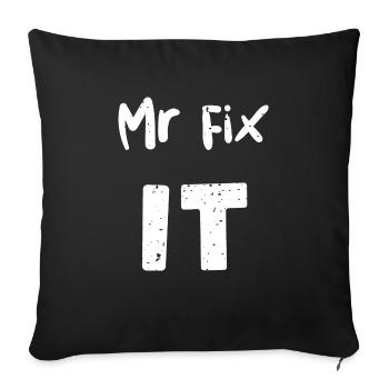 Mr Fix It - Homme à tout faire - Housse de coussin décorative 45 x 45 cm - noir - Devant