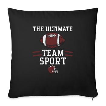 Le sport d’équipe ultime - Football - Housse de coussin décorative 45 x 45 cm - noir - Devant