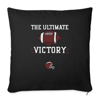 La victoire ultime - Football - Housse de coussin décorative 45 x 45 cm - noir - Devant