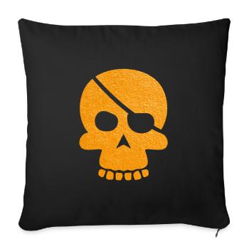 Tête de mort - Housse de coussin décorative 45 x 45 cm - noir - Devant