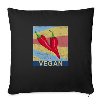 Chilli Food Food Delicious Food Vegetables - Sofa pillowcase 17,3'' x 17,3'' (45 x 45 cm) - black - Front