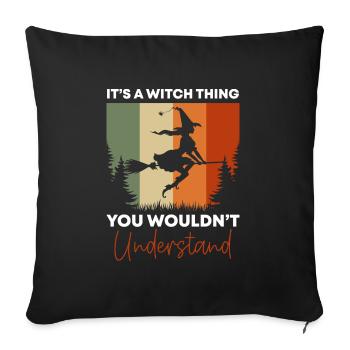 Witch Wicca Magic Walpurgis Night - Sofa pillowcase 17,3'' x 17,3'' (45 x 45 cm) - black - Front