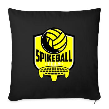 Farben änderbar | Roundnet Spikeball Team Fun - Sofakissenbezug 45 x 45 cm - Schwarz - Vorne
