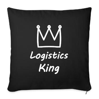 The king of logistics - Sofa pillowcase 17,3'' x 17,3'' (45 x 45 cm) - black - Front