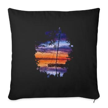 Boot - Sofakissenbezug 45 x 45 cm - Schwarz - Vorne