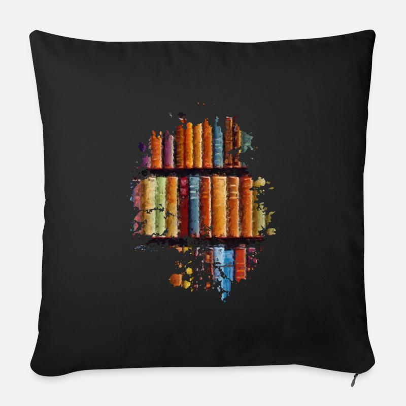 Bücher - Sofakissenbezug 45 x 45 cm - Schwarz