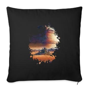Planet - Sofakissenbezug 45 x 45 cm - Schwarz - Vorne
