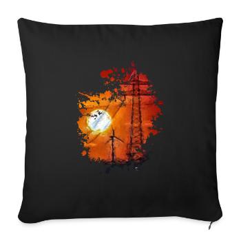 Sonnenuntergang - Sofakissenbezug 45 x 45 cm - Schwarz - Vorne