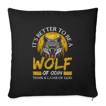 Symboles des dieux vikings - Housse de coussin décorative 45 x 45 cm - noir - Devant
