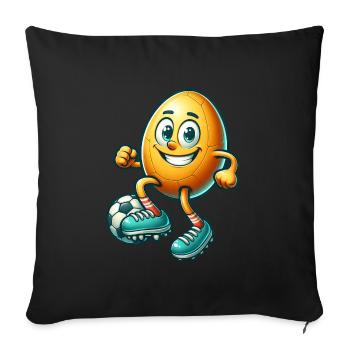 Easter Egg Soccer Design, Soccer Player Easter - Sofa pillowcase 17,3'' x 17,3'' (45 x 45 cm) - black - Front