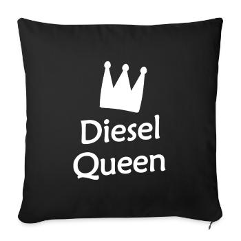 Queen of motorists - Sofa pillowcase 17,3'' x 17,3'' (45 x 45 cm) - black - Front