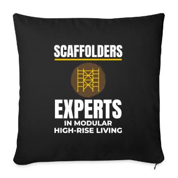 Scaffolder Scaffold Builder Scaffolding Platform - Sofa pillowcase 17,3'' x 17,3'' (45 x 45 cm) - black - Front