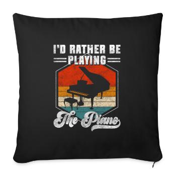 Piano Composer Artist Musical Instrument - Sofa pillowcase 17,3'' x 17,3'' (45 x 45 cm) - black - Front