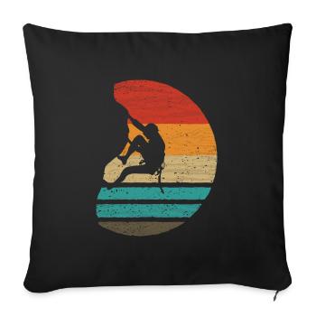 Klettern Retro Style Vintage - Sofakissenbezug 45 x 45 cm - Schwarz - Vorne